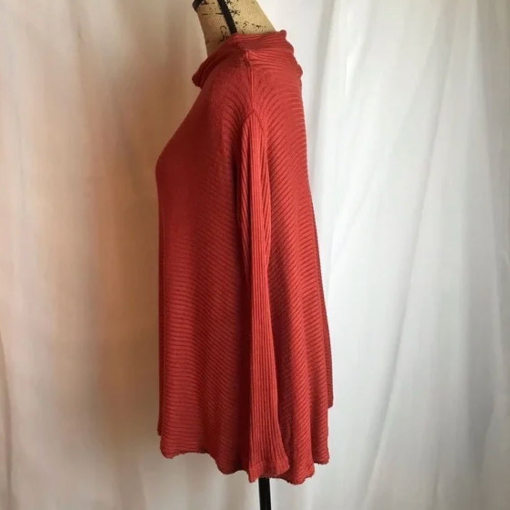 We The Free Lover Ribbed Split Back Sweater, Rust - Picture 4 of 4